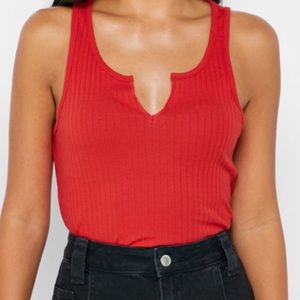 Topshop red tank top